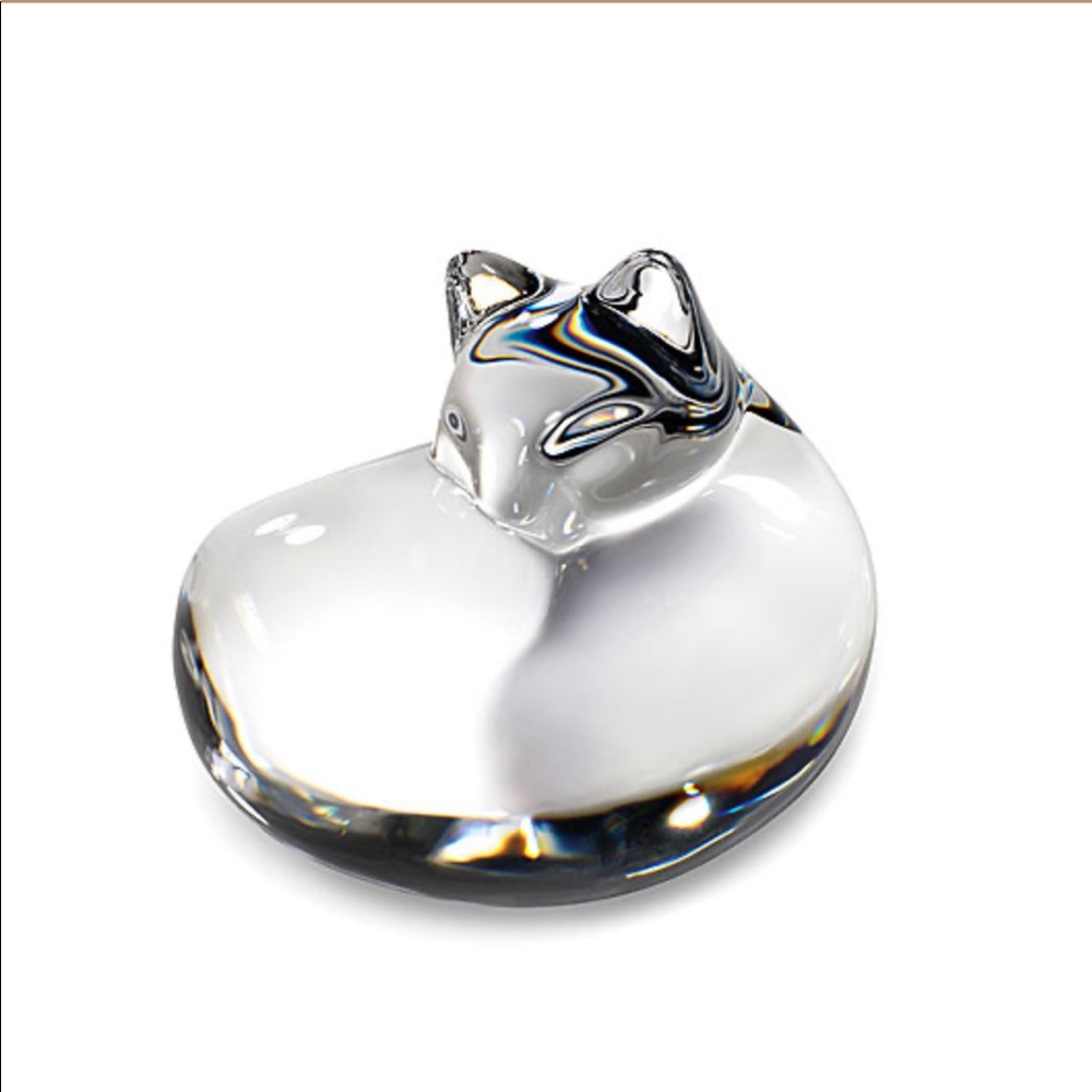 Steuben Crystal Cat “Hand Cooler” signed